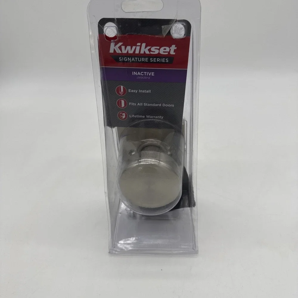 Kwikset Pismo Dummy Door Knob Single Sided for Closets French Doors Satin Nickel